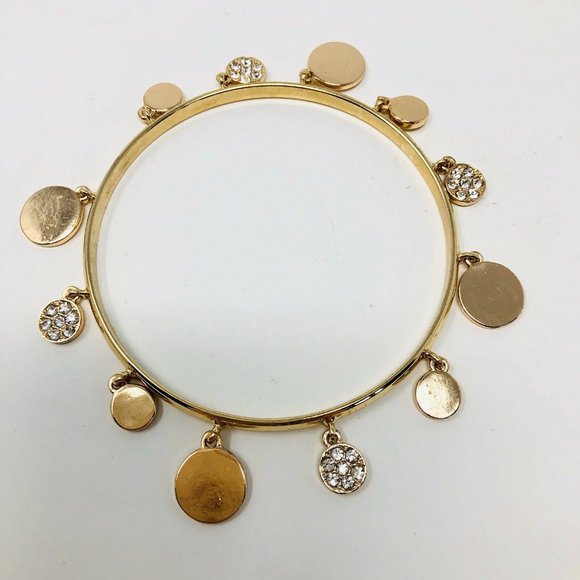 Anne Klein Jewelry - Anne Klein Gold Crystal Flower Bangle Bracelet